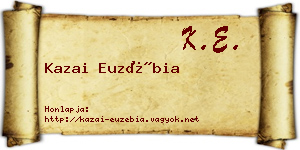 Kazai Euzébia névjegykártya